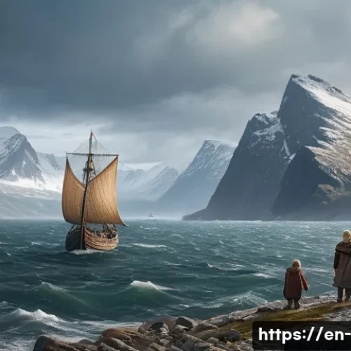 바이킹 탐험과 식민지 개척 - **Viking Family Embarking on a Voyage:** A detailed, realistic depiction of a Viking family on a win...