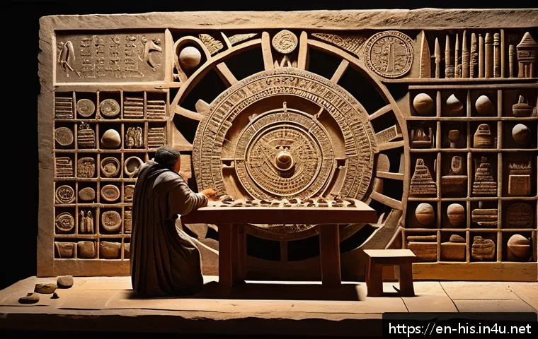 바빌로니아의 점성술 발전 - A detailed ancient Babylonian astronomer&rsquo;s study scene at night, featuring a scholar in traditional ...
